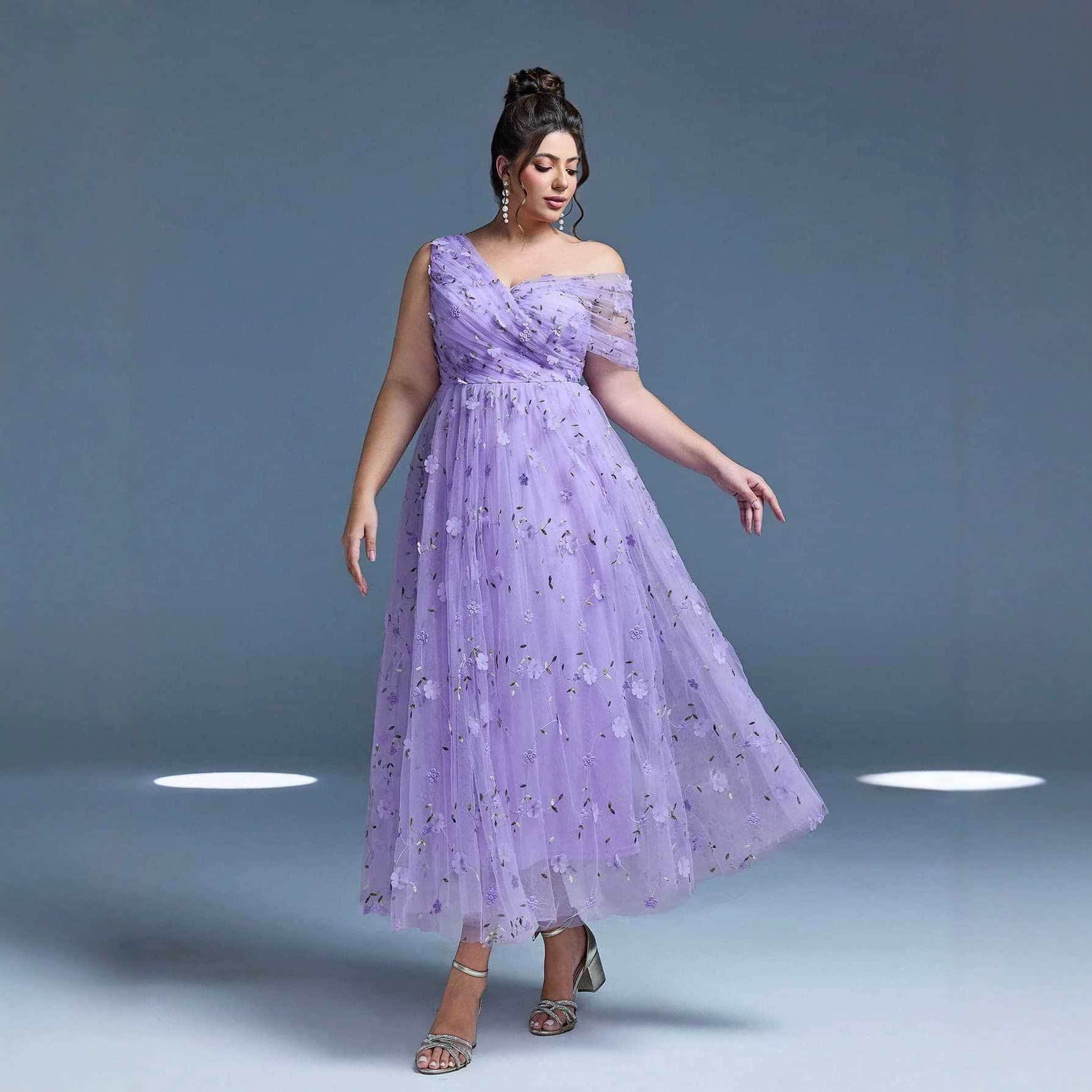 新款欧美外贸性感宴会演出晚礼服 plus size dress birthday gown