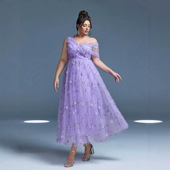 birthday 新款 gown size dress 欧美外贸性感宴会演出晚礼服 plus