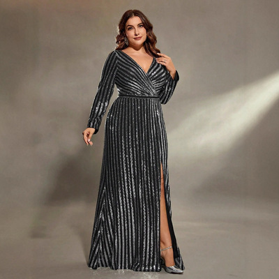 Sequin Evening Dress Party Prom Mermaid Dress Long Gown 4xl