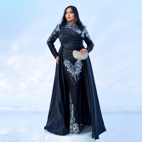 Sequin Evening Gown Birthday Party Formal Dress 大码礼服长裙