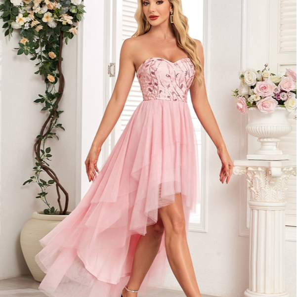 2026新款礼服裙聚会派对婚礼裙子生日毕业晚会服装晚礼服聚会短裙