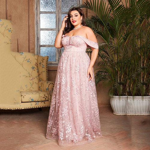 plus size evening party dress long maxi dress wedding 大码裙