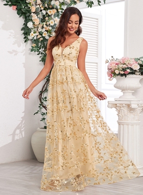 Dinner dress sexy party dress birthday gown formal dress礼服