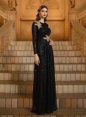 maix dress for party sexy party dress long black night club