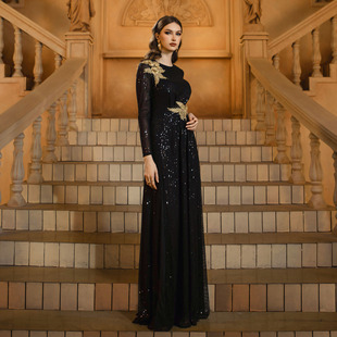 maix dress for party sexy party dress long black night club