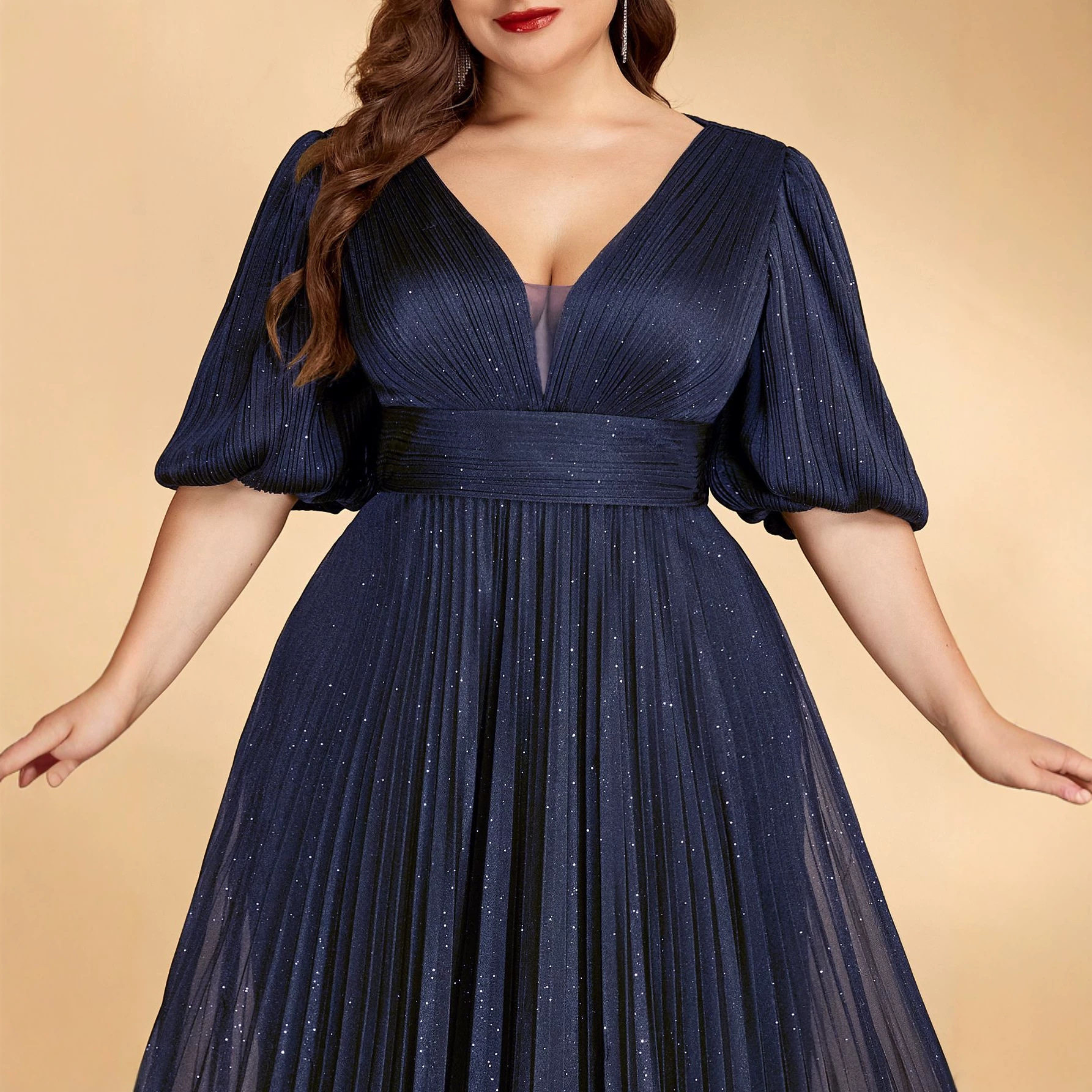 欧美风大码礼服长裙跨境晚礼服礼服优雅宴会 formal dress party