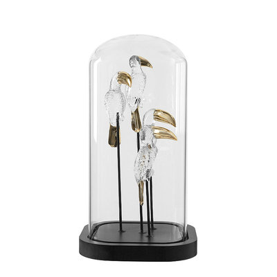 透明圆顶海洋动物水母装饰玻璃罩摆件样板间创意家居工艺品装饰品