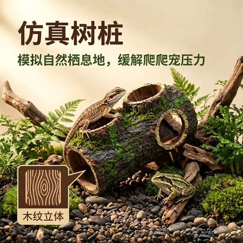 仿真树皮爬宠躲避屋晒背造景