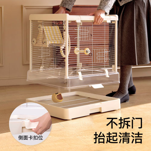 T50不锈钢全景玻璃大号鹦鹉笼