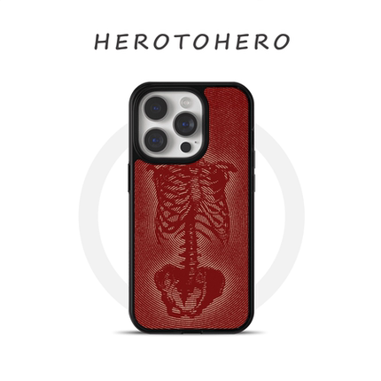 红色枯骨适用苹果华为小米手机壳16promax磁吸iPhone15新款小众高级14个性艺术13不会撞壳12暗黑系哥特手机壳