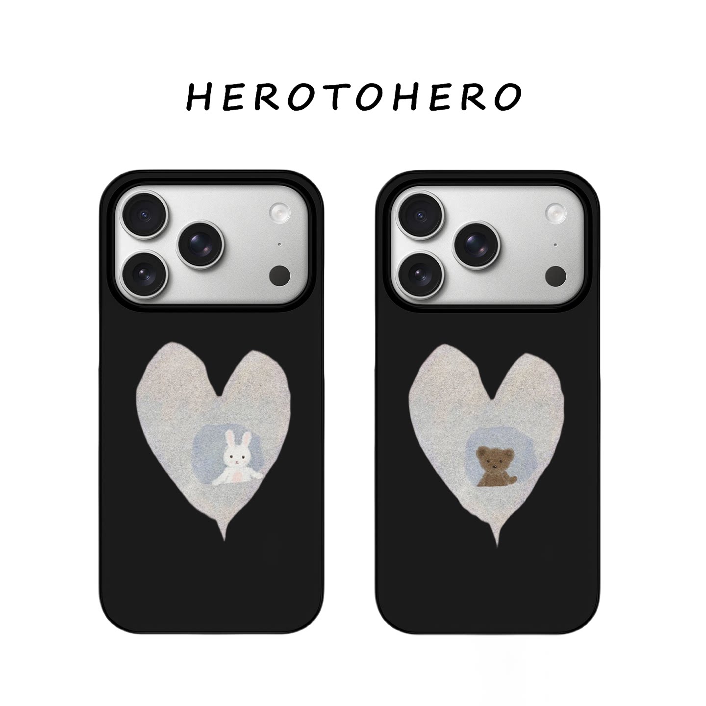 爱心小兔小熊 适用苹果小米oppo手机壳磁吸iPhone18promax新款情侣17小众16简约15可爱超好看14日韩ins手机壳