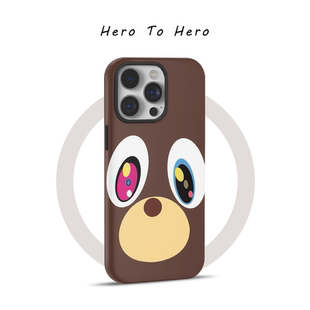 Kanye侃爷辍学熊 适用苹果17promax手机壳磁吸iPhone16说唱15小众高级感14个性13卡通华为小米oppo手机壳可爱