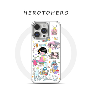 Y2K亚文化少女 适用于苹果小米滴胶手机壳17promax磁吸iPhone16新款15古早可爱超萌14二次元13巨好看12手机壳