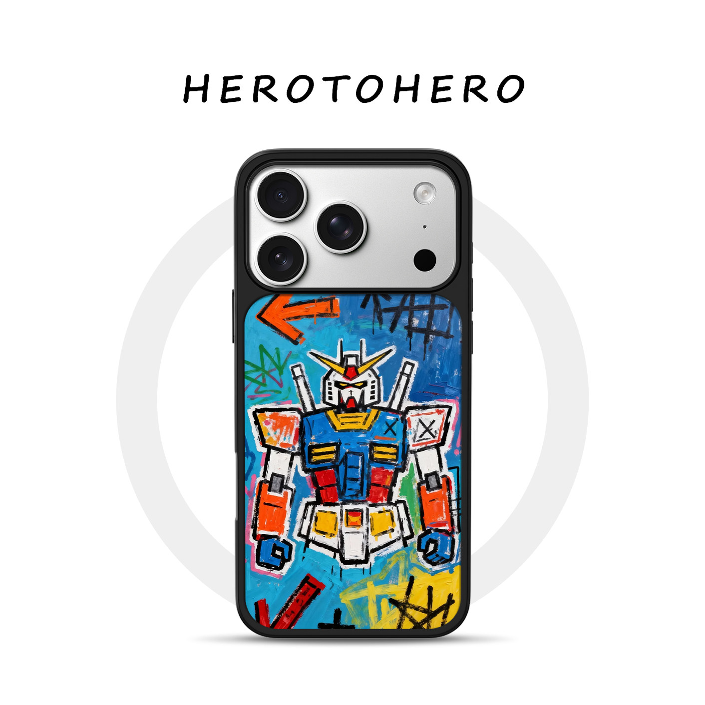 涂鸦高达机器人 适用苹果小米手机壳17promax磁吸iPhon