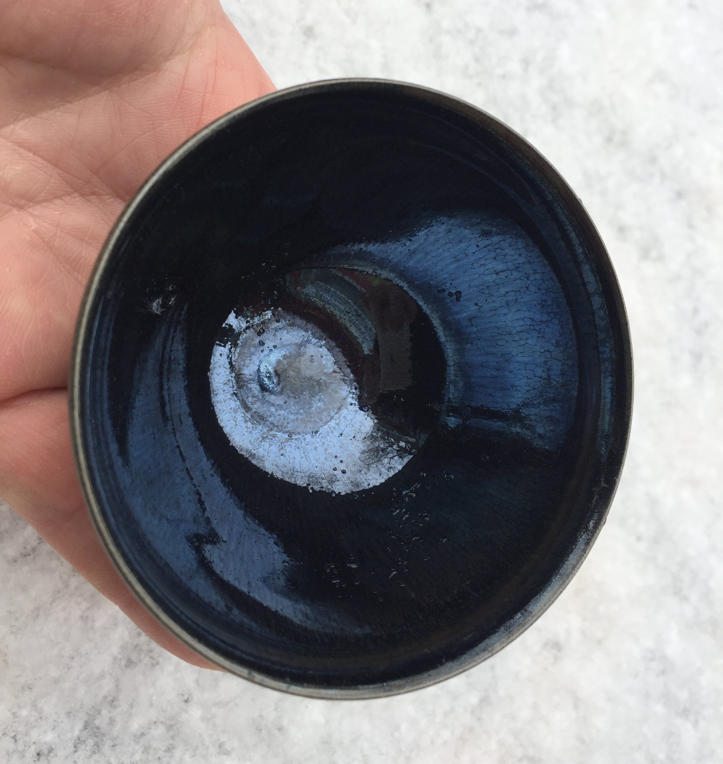 罗希女匠知足建盏全手工薄胎主人杯孙莉品茗杯精品油滴盏送礼收藏