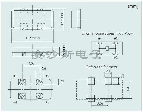 NX1255GB NX1255GA 7.1424M 7.1424MHZ 5.5x11.8 4脚无源贴片晶振