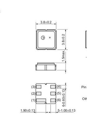 SAFCH315MAM0T00R11 315M 315MHZ 3.8x3.8mm 6脚 声表滤波器 村田