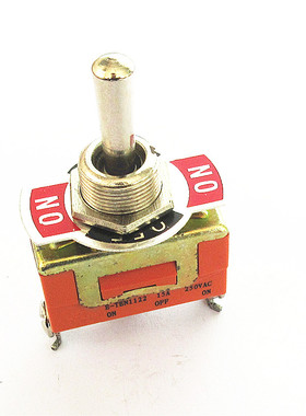 普通橙色钮子开关E-TEN1122摇头摇臂拨动开关3脚3档孔径12MM