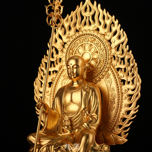 纯银 谛听地藏王菩萨 足银999摆件银镀金 家居供奉可定制黄金