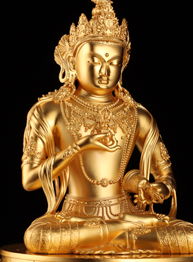 铜镀金金刚萨埵家居佛像摆件