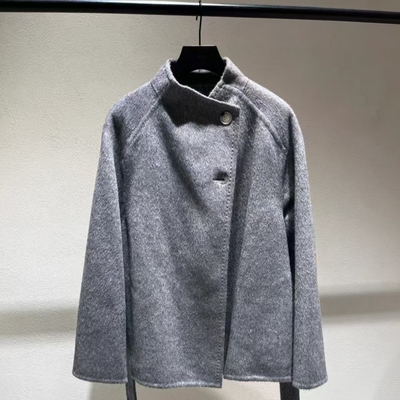 IRO双面呢桑蚕丝混纺大衣外套女