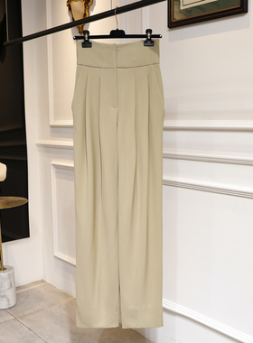 孟羽童同款PEACH IRO2026新法式女纯色高腰西装哈伦长裤