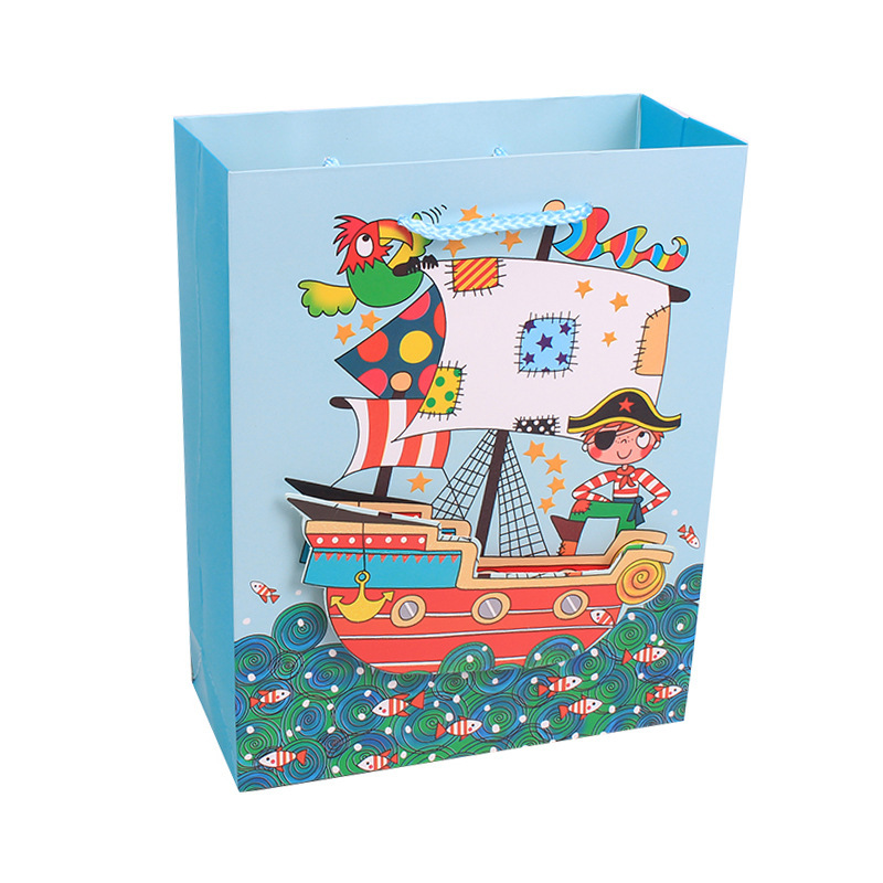 手提袋纸袋定制礼品袋可爱卡通生日礼物礼品袋儿童节日包婴包装袋