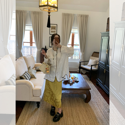 YUMOMOSTAR新中式撞色上衣