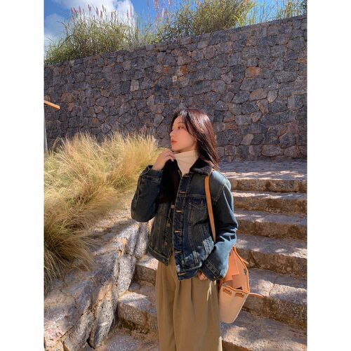 【私服牛仔衣】口碑大牛 环保洗水工艺 内里颗粒羊羔绒