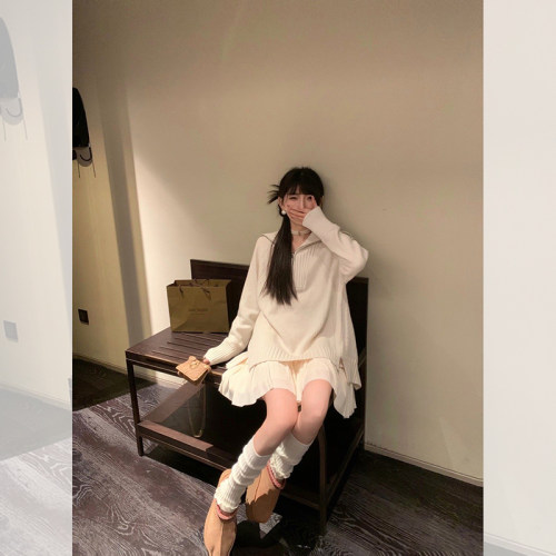 YUMOMOSTAR2023毛衣皮衣连衣裙