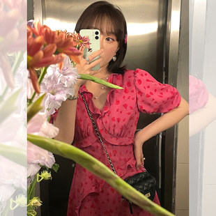【直播专享闪降】波尔多法式荷叶碎花连衣裙