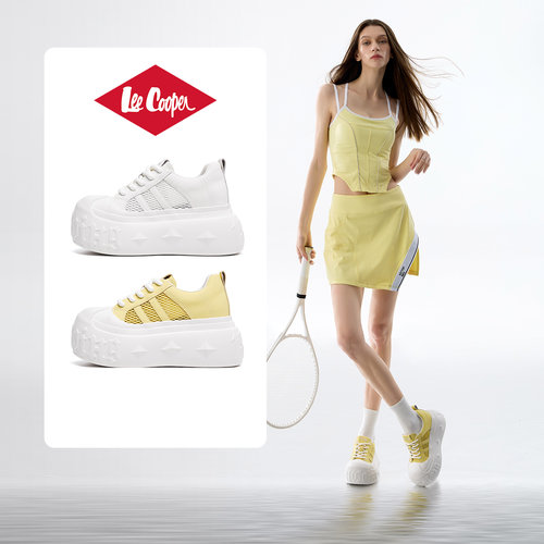 LeeCooper官方正品小白鞋女