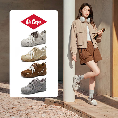 LeeCooper官方正品女鞋阿甘鞋女