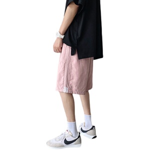K709-P20  夏季特价大码宽松侧边三条杠运动短裤男港风休闲五分裤图片