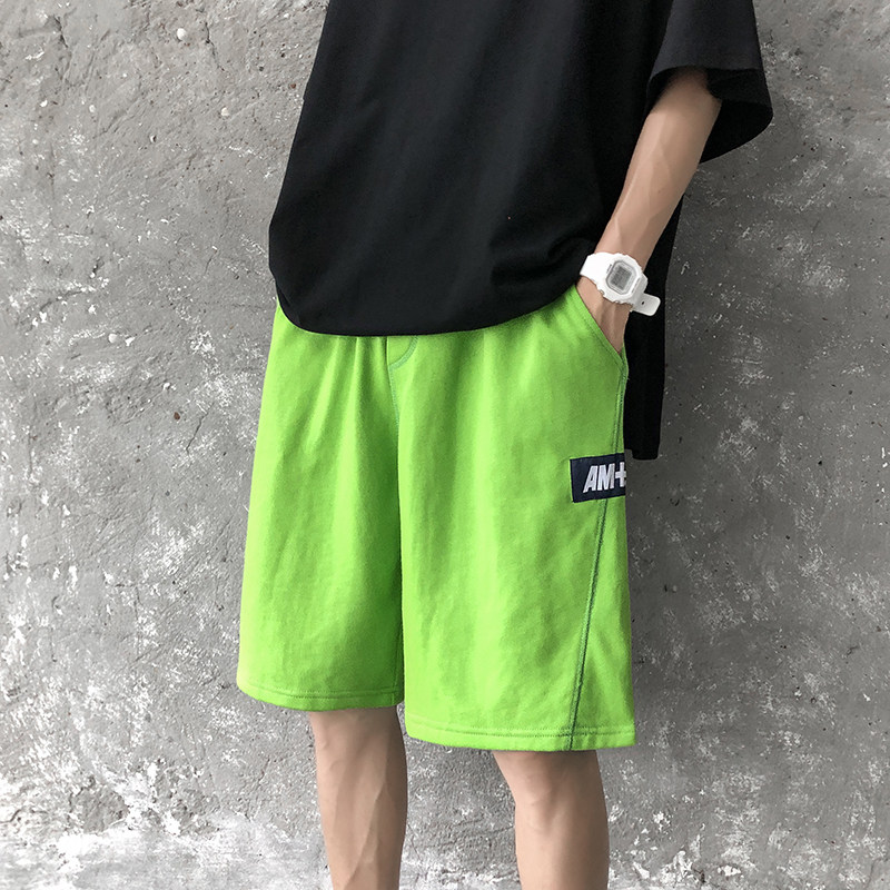 夏季港风大码贴标短裤男潮牌宽松休闲运动五分裤,男装休闲裤,电商B369（原A024）