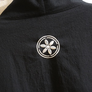 CS11    夏季风短袖道袍男宽松七分袖和服衬衫外套图片