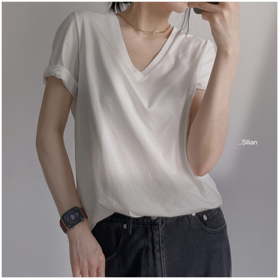 UPF50+防紫外线V领短袖T恤