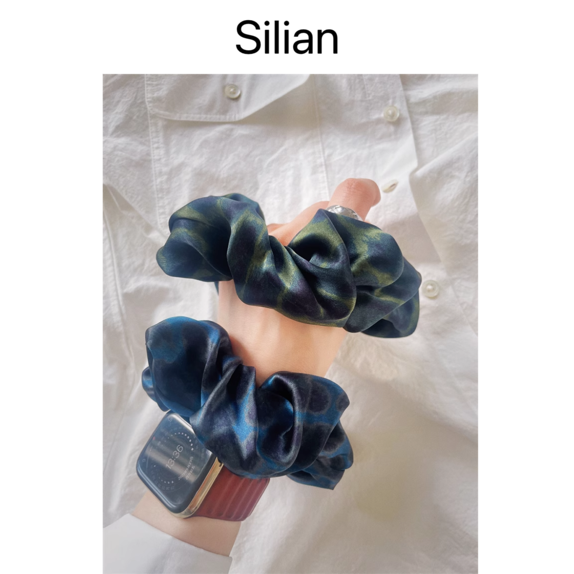 两个包邮｜Silian｜枕头发圈 全真丝 桑蚕丝 大肠发圈 护发头绳