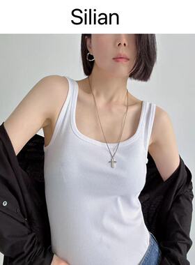 两件包邮Silian温柔裸调配色 舒爽棉质 实用刚需百搭Tank吊带背心
