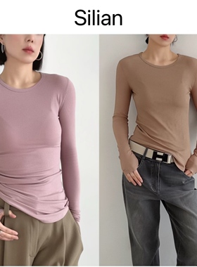 Silian｜26春｜雾面软糯｜时装感高弹修型圆领基本款｜长袖打底衫