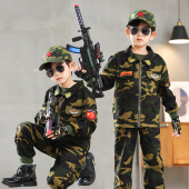 小孩特种兵服装 军人新款 儿童春秋警官衣服纯棉正版 男童迷彩服套装