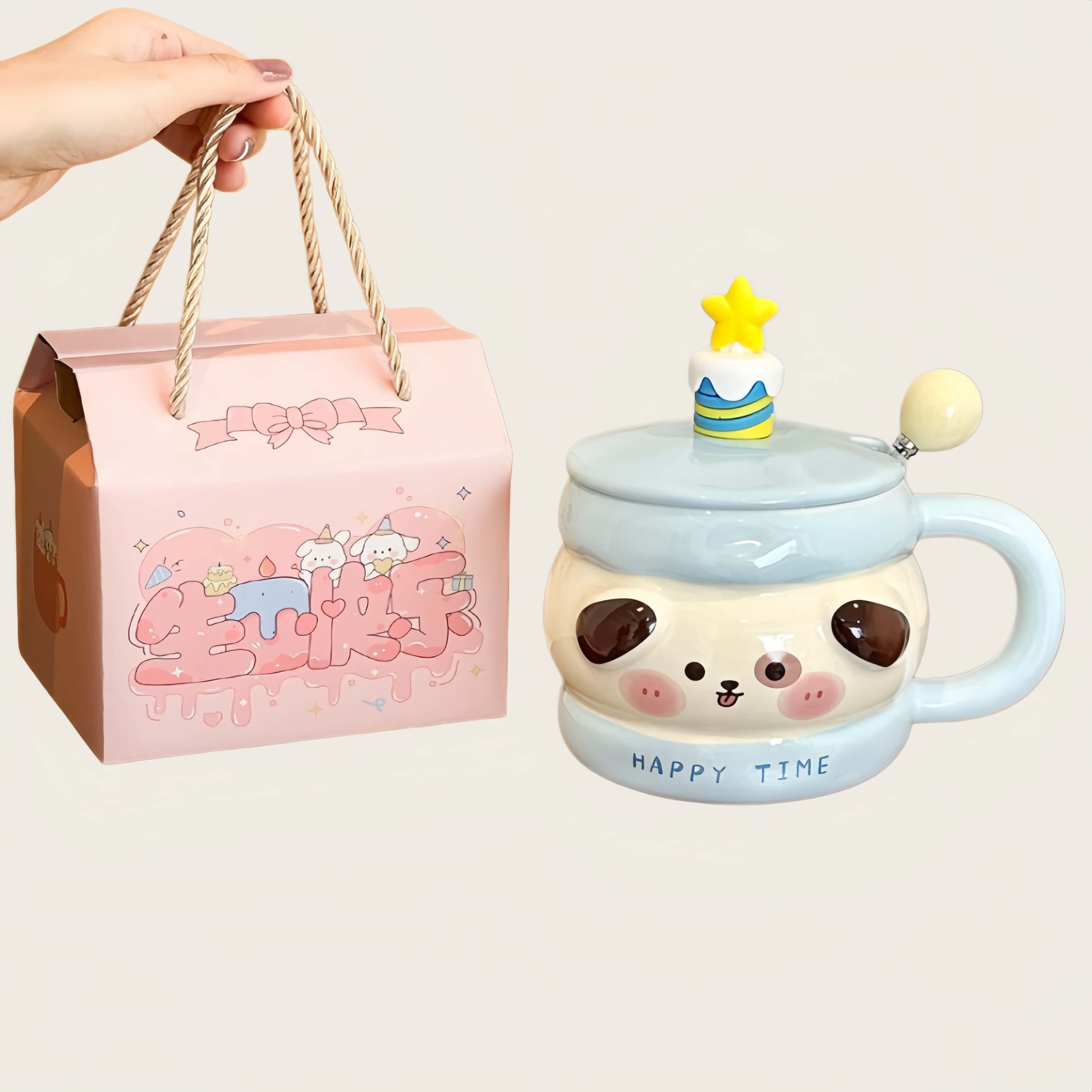 女神可爱蛋糕马克杯陶瓷杯喝水家用杯子陶瓷杯情侣伴手礼生日礼物