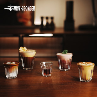 MHW轰炸机玻璃杯单品手冲咖啡品鉴杯精致透明日式简约咖啡杯Dirty