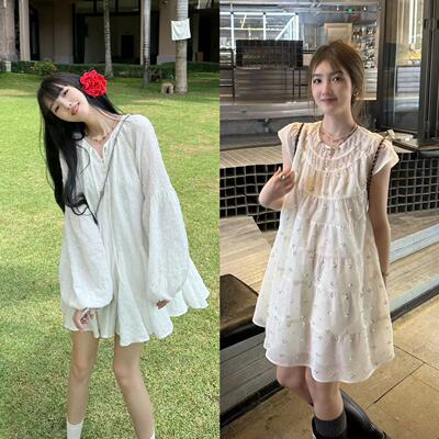 WANNANKE 定制面料亮片气质仙气连衣裙