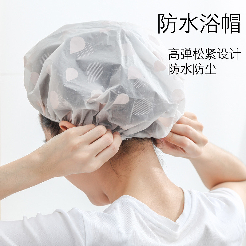 防水EVA浴帽成人女款洗澡头发罩淋浴头套帽子发套防油烟发帽