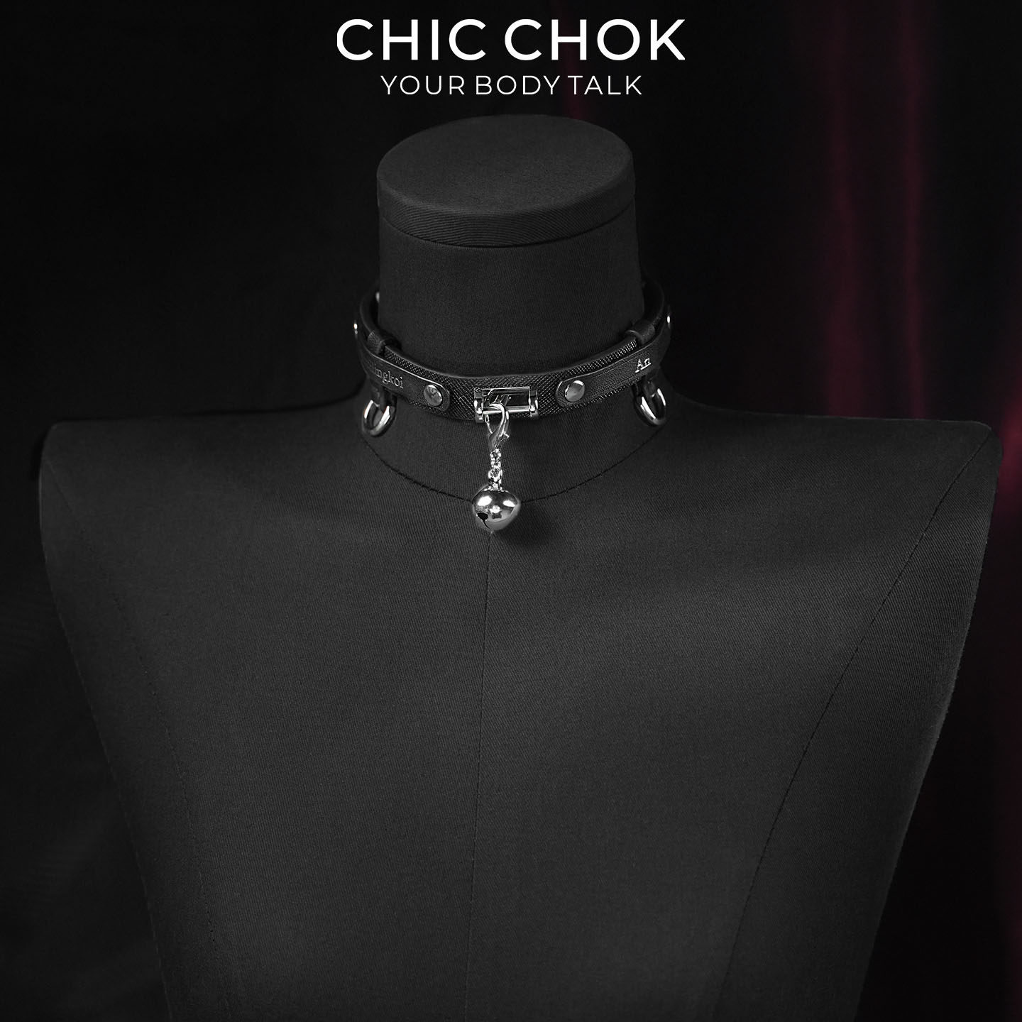 CHICCHOK冷银铃真皮项圈颈环