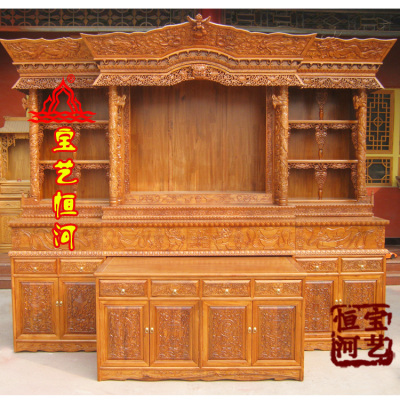 藏式佛台宝艺恒河实木佛龛