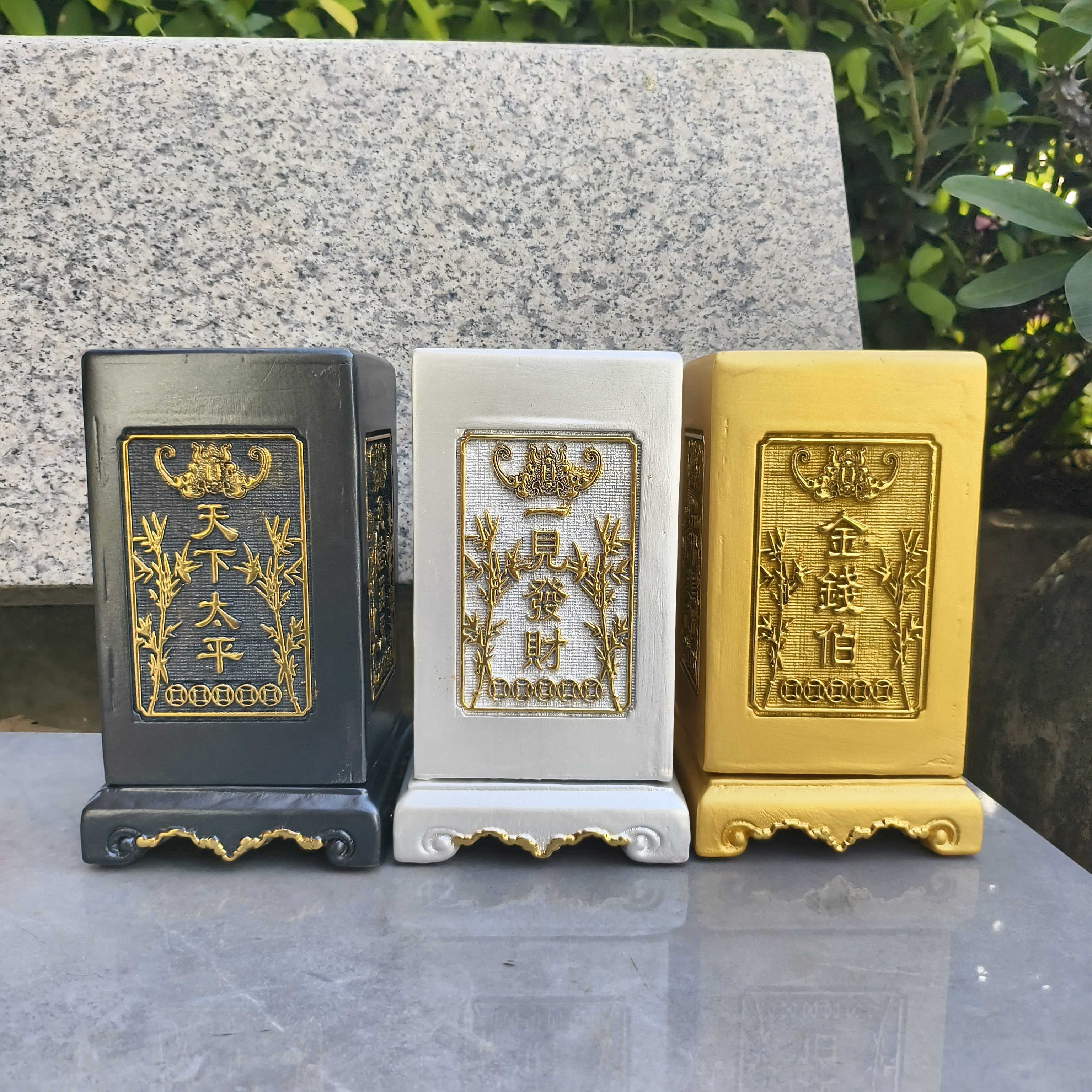 源头厂家大二爷伯印章金钱伯爷含盖印章6X6规格精美彩绘免费刻字