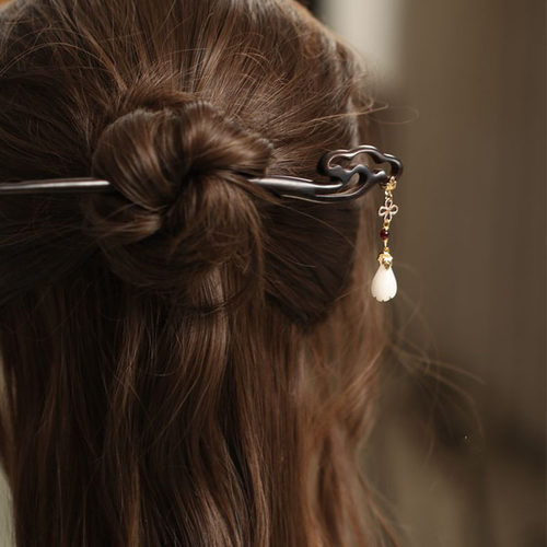 发簪木复古风日常盘发买一送一