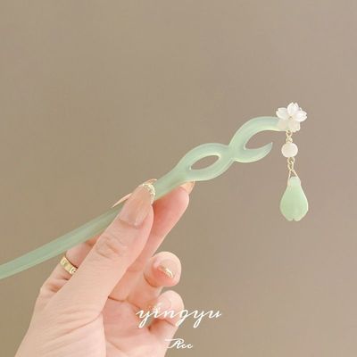 发簪醋酸简约新中式流苏步摇